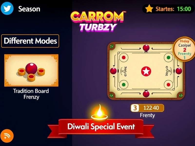 Carrom Turbo Frenzy Diwali special event gameplay